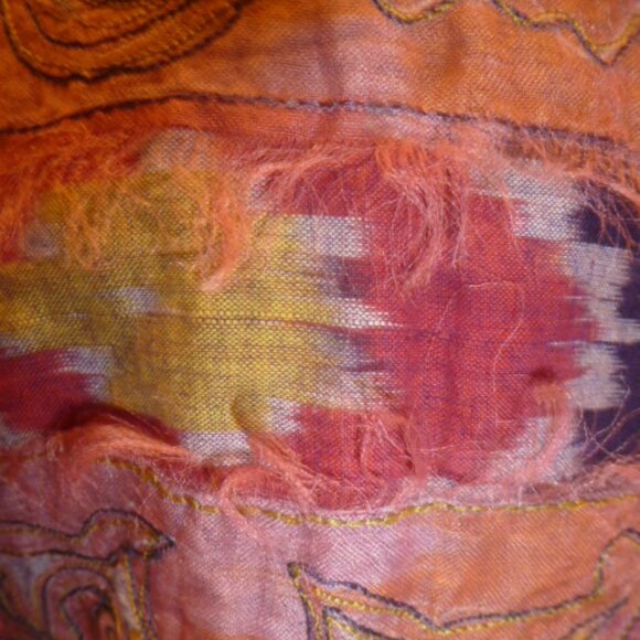 Chico’s Design Silk Embroidered Boho Top | Size 2 (L) | Made in India - Picture 11 of 11